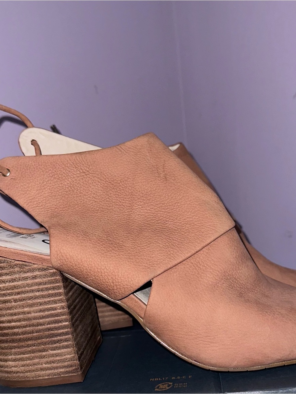 Kenneth Cole New York Katarina Tan Open-Side Block Heel Mules